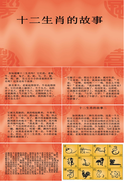 三年级语文十二生肖的故事课件ppt模板