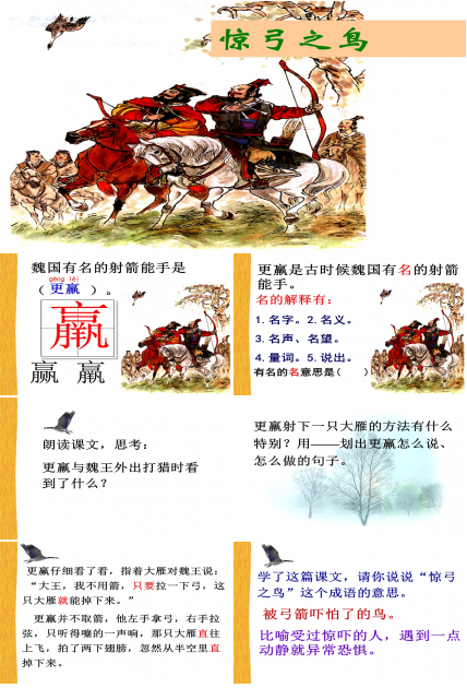 三年级语文惊弓之鸟ppt课件