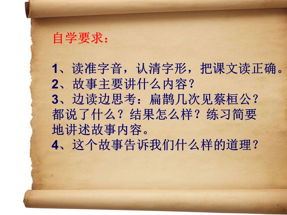 小学语文扁鹊治病ppt课件模板