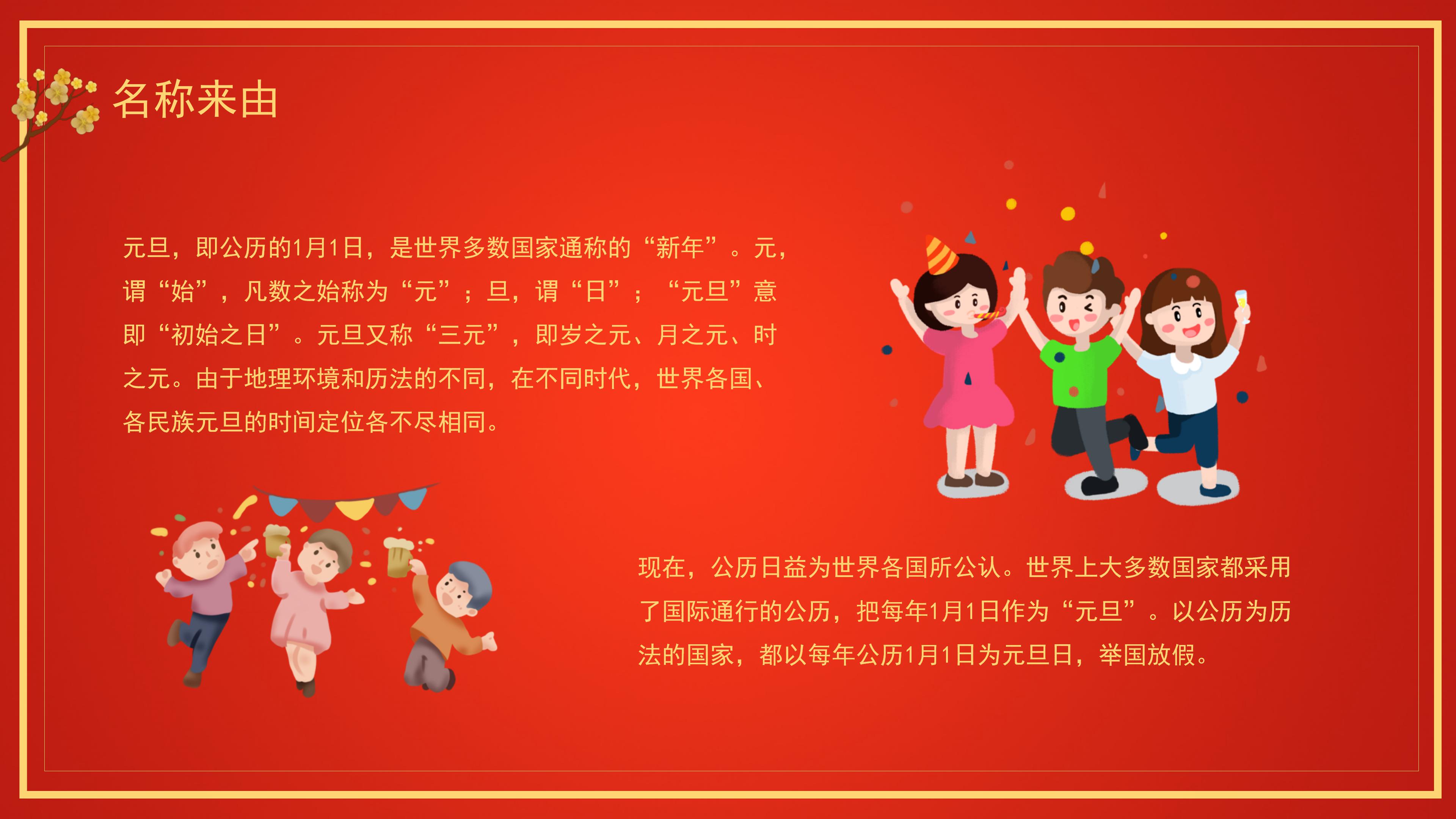 元旦快乐ppt模板