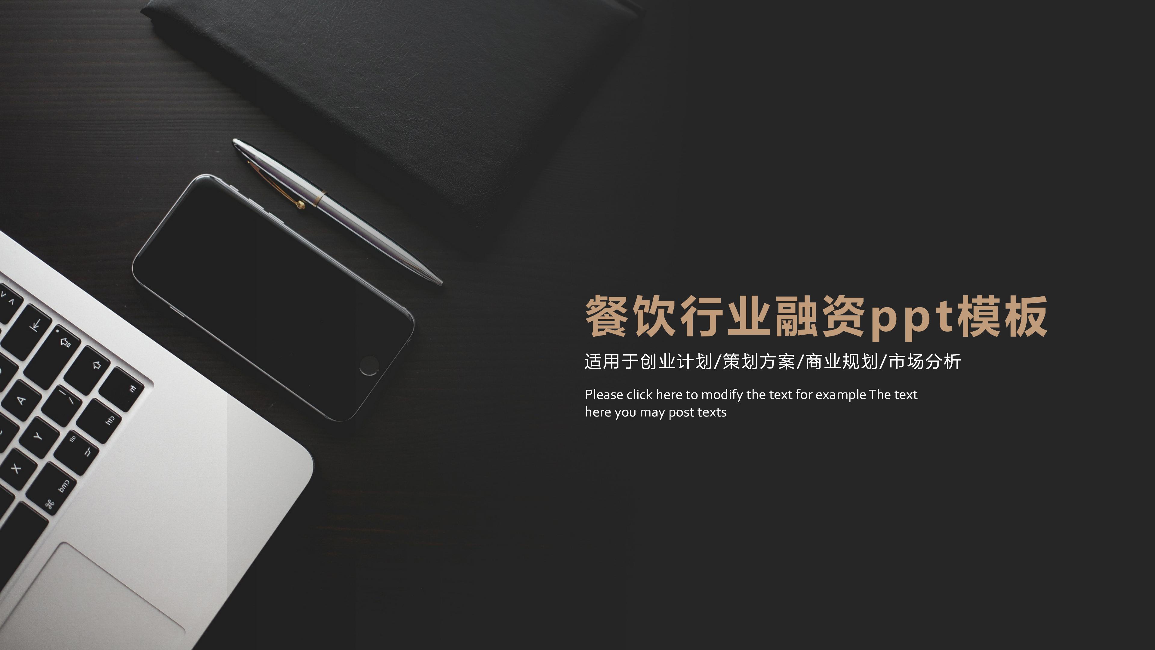 餐饮行业融资ppt模板