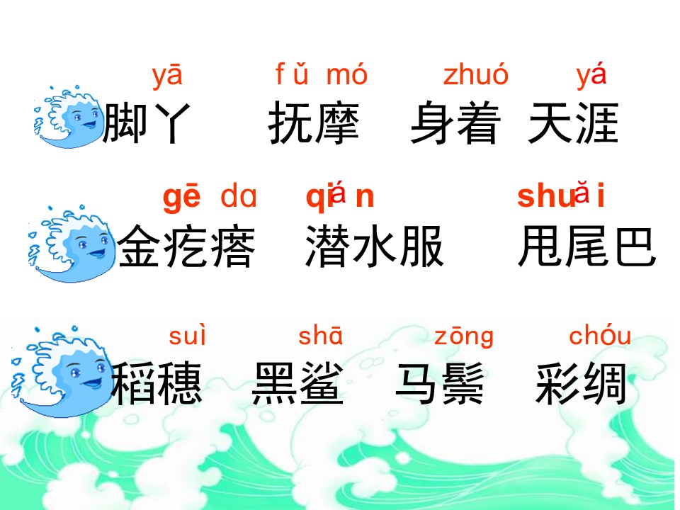 看浪花课件ppt模板