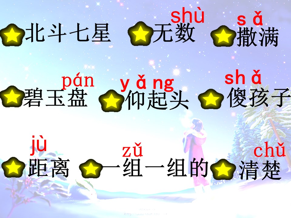 数星星的孩子ppt课件模板下载