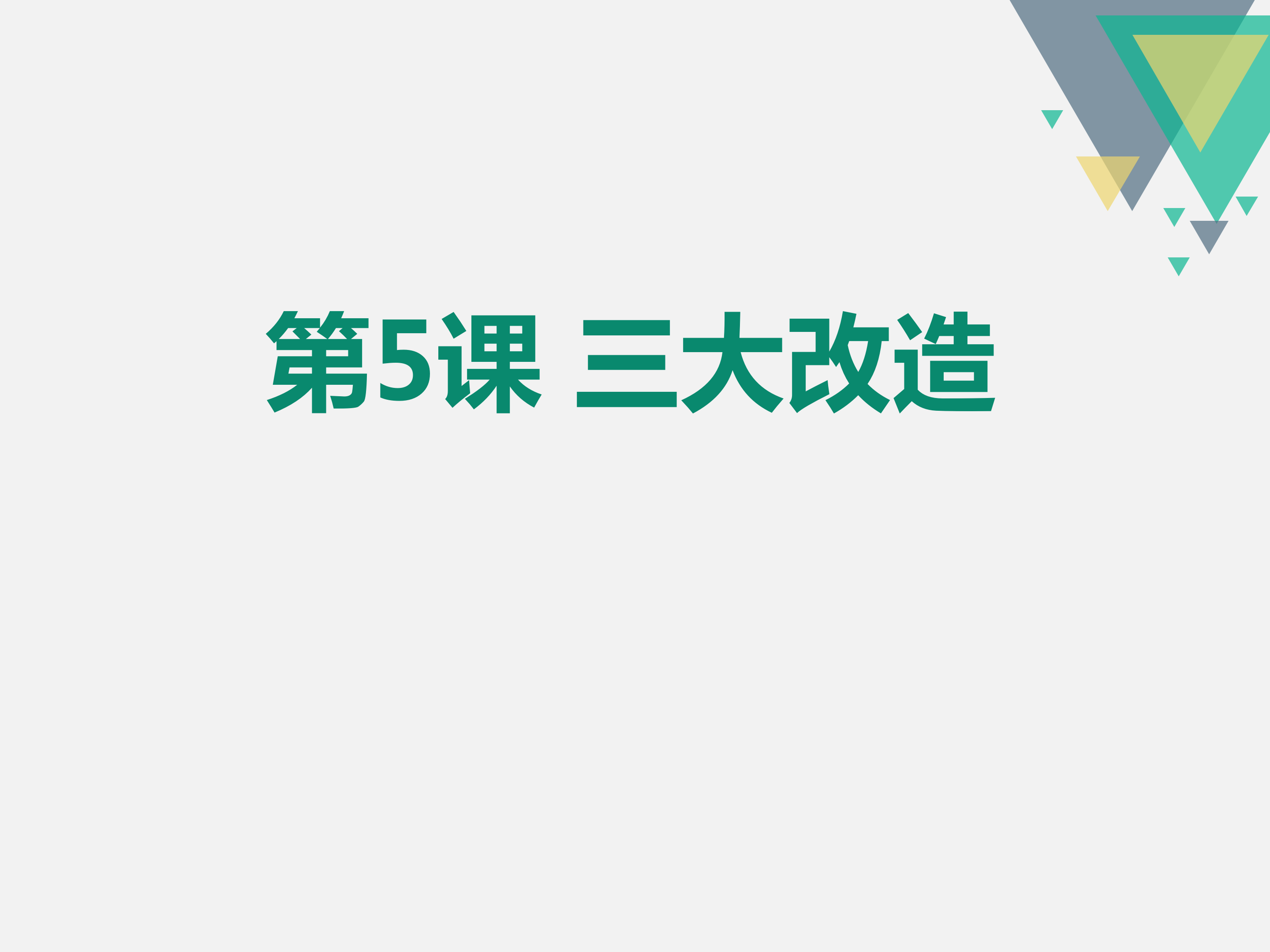 八年级历史第5课三大改造ppt模板