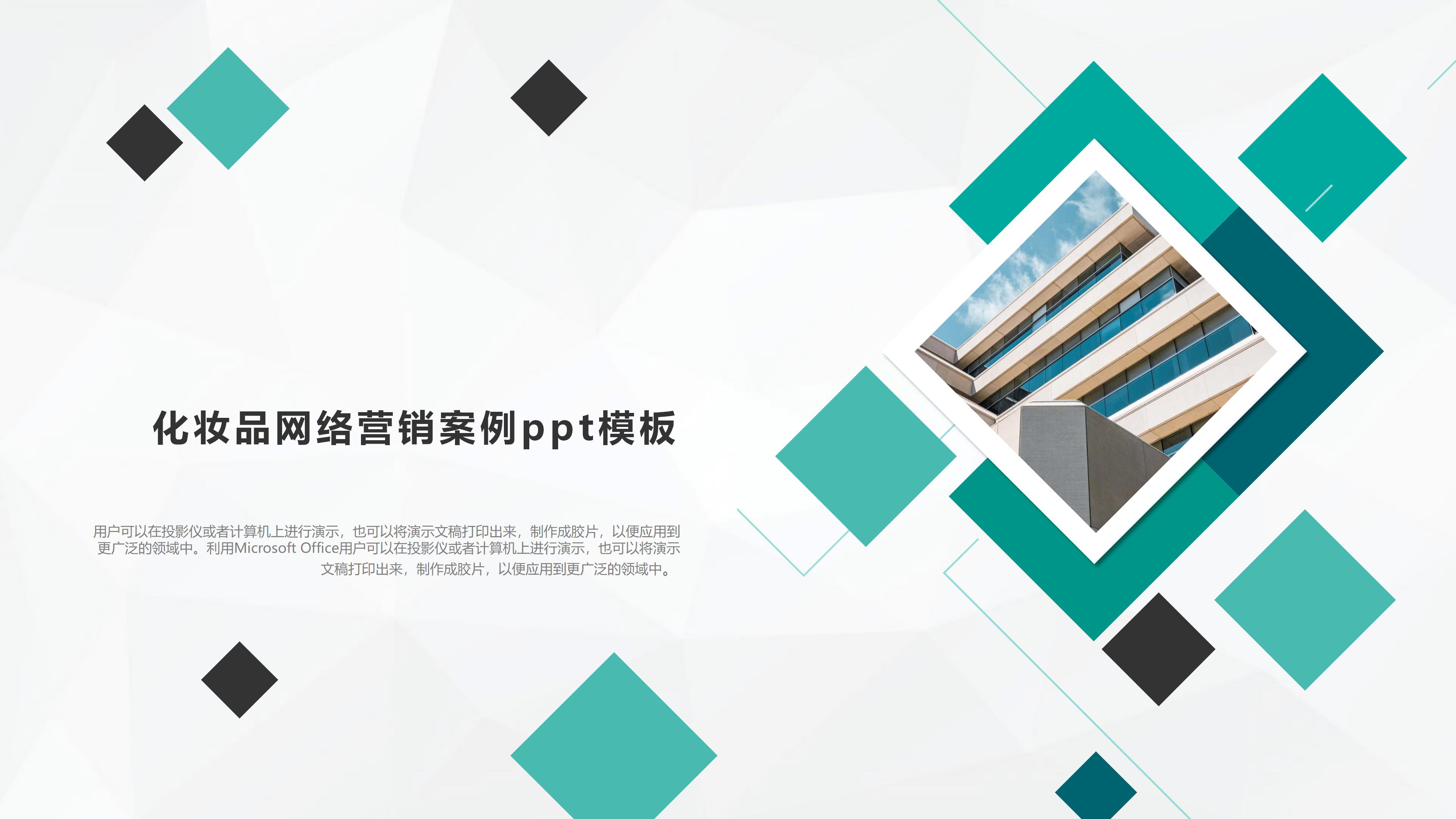 化妆品网络营销案例ppt模板