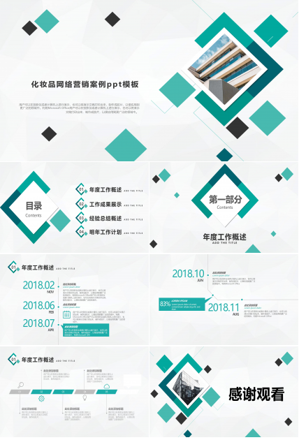 化妆品网络营销案例ppt模板
