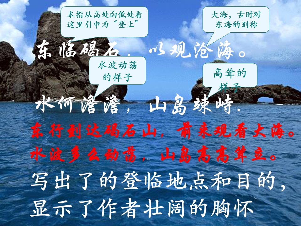 观沧海ppt模板