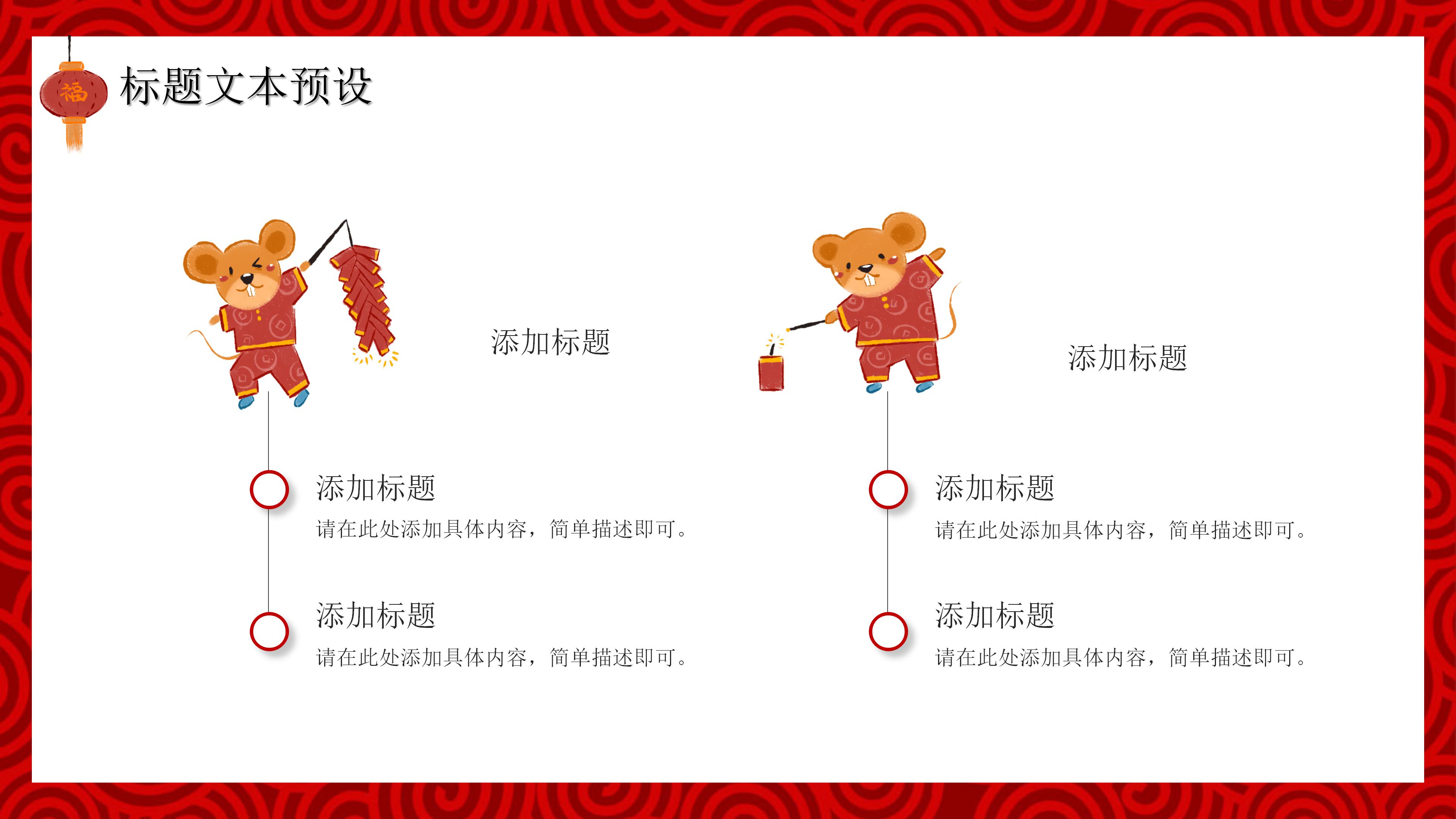 鼠年春节安全宣讲ppt模板