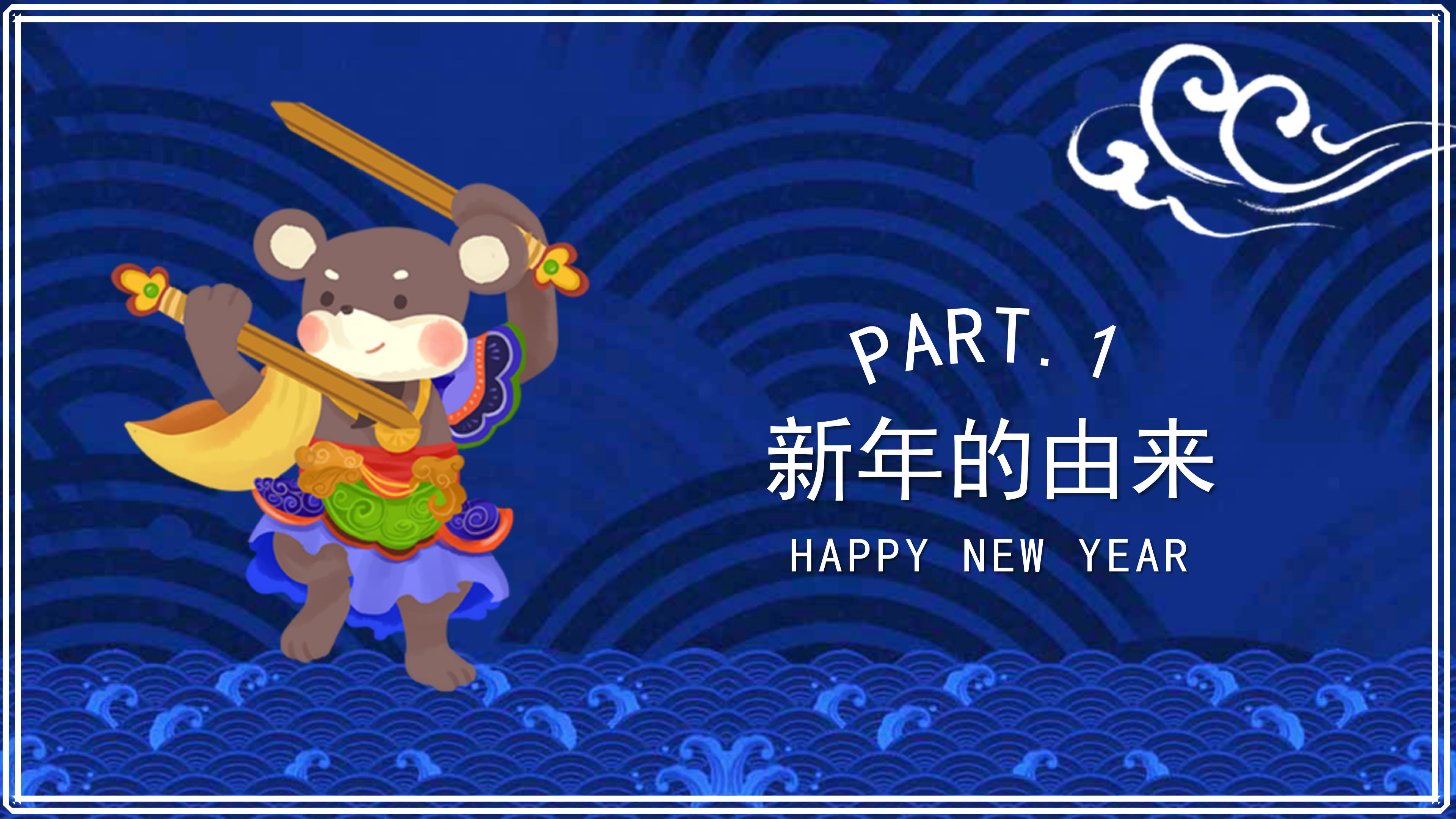 鼠年祝贺春节ppt模板