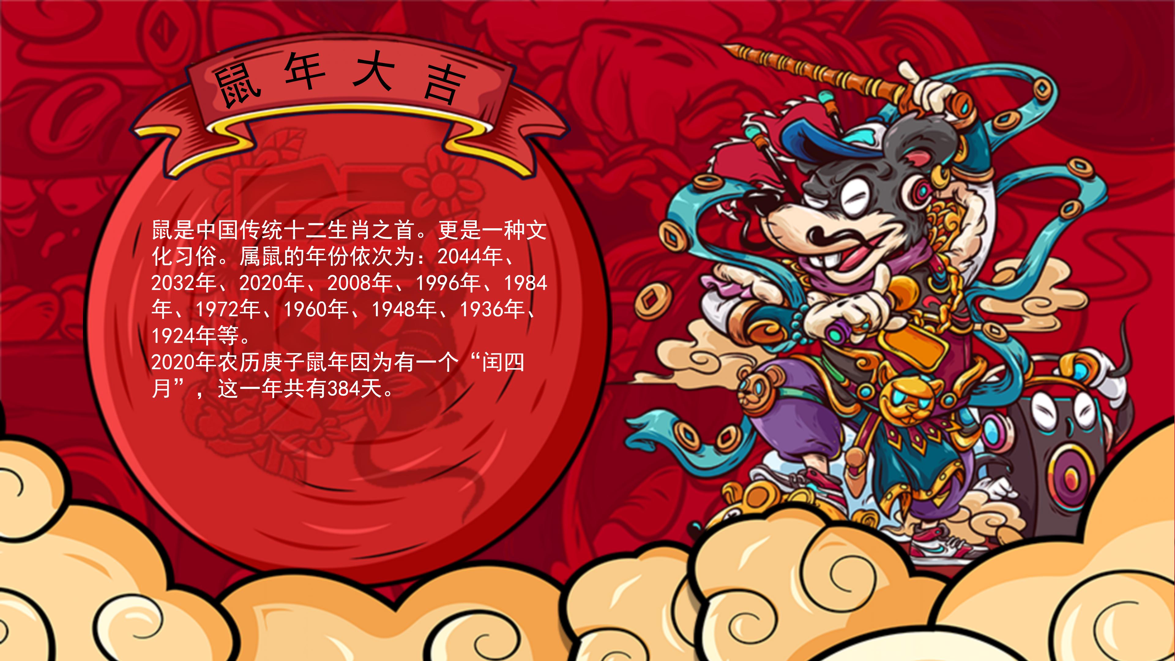 鼠年春节红包方案ppt模板