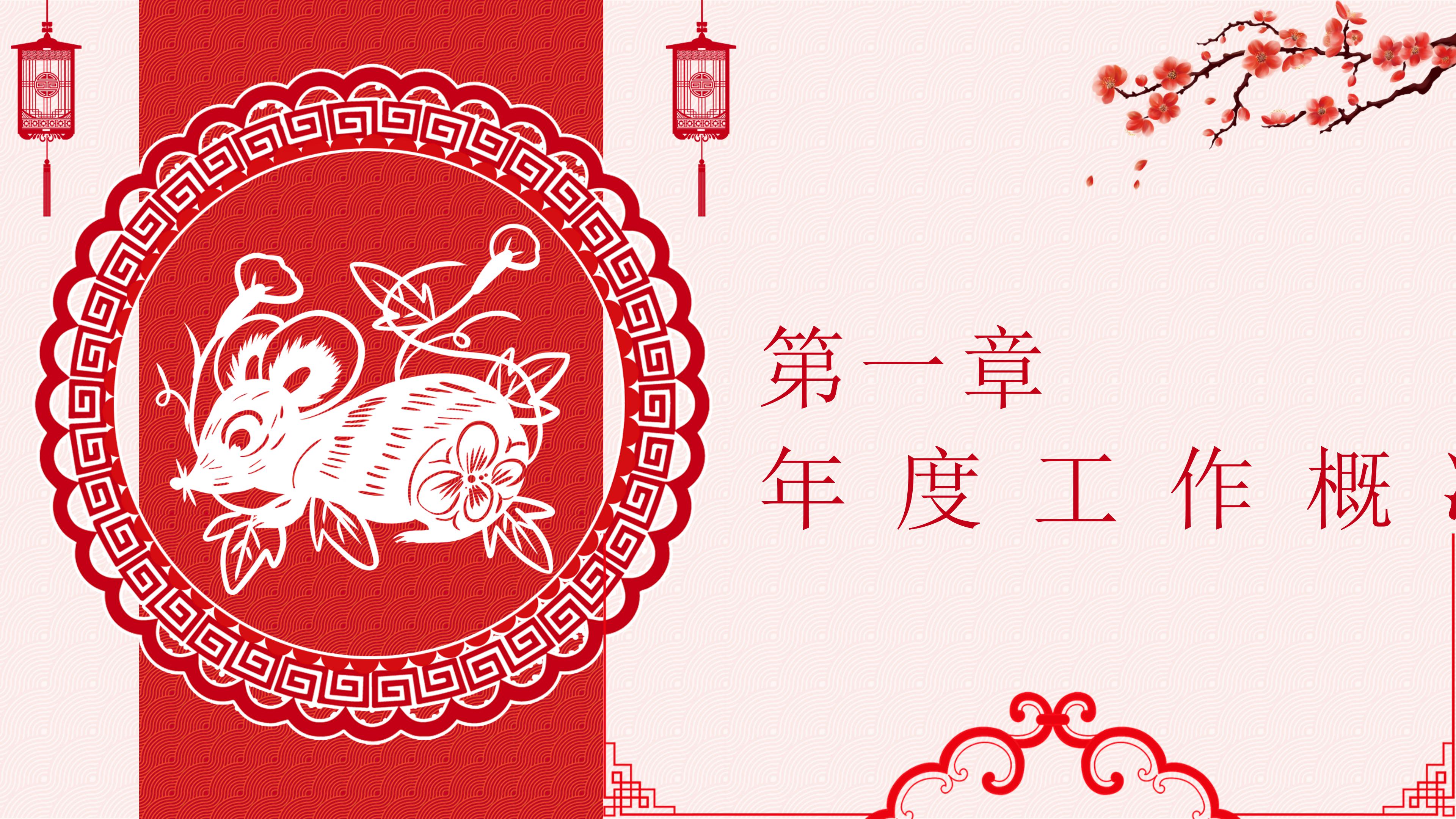 鼠年年终新年计划ppt模板