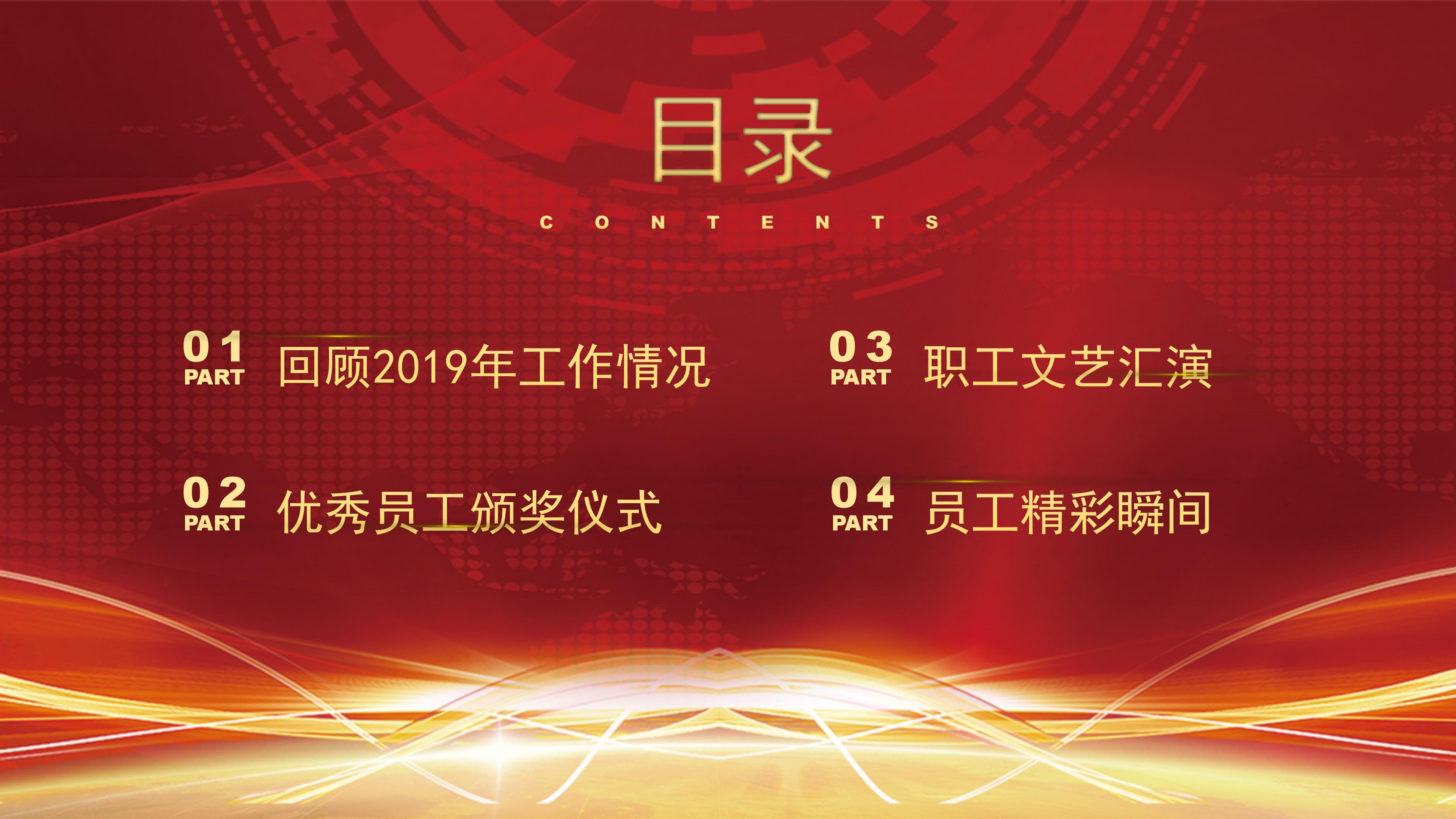 鼠年年终庆典晚宴ppt模板