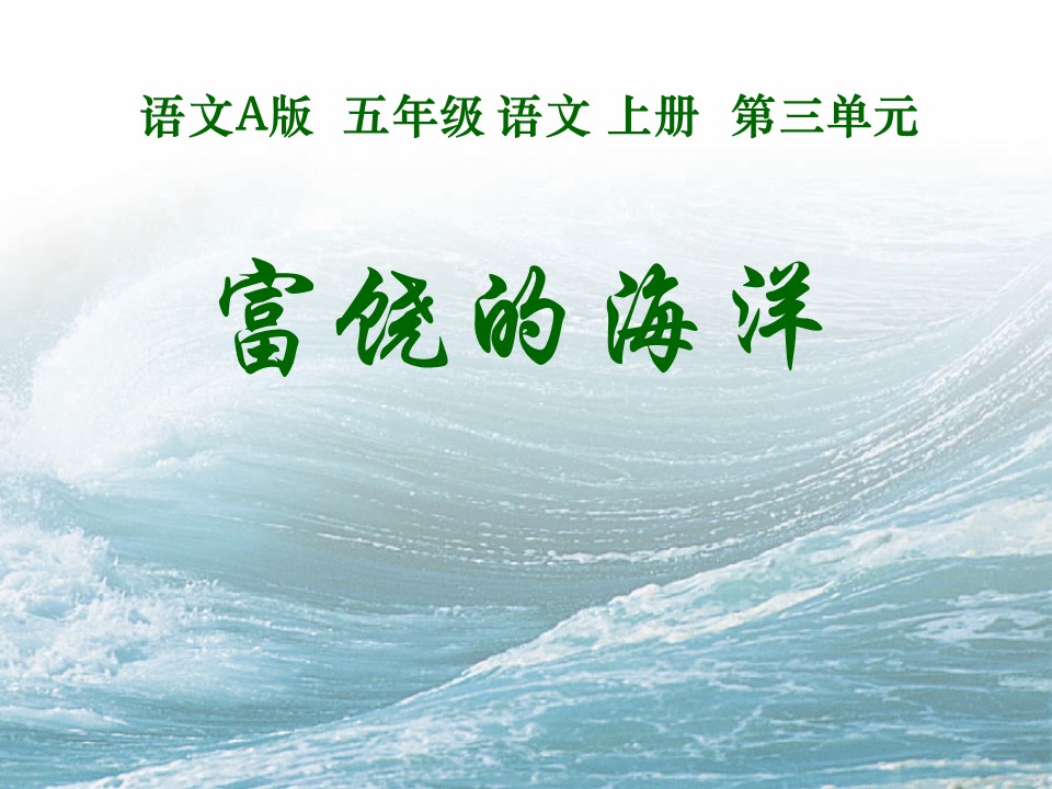 富饶的海洋ppt模板