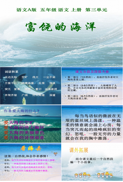 富饶的海洋ppt模板