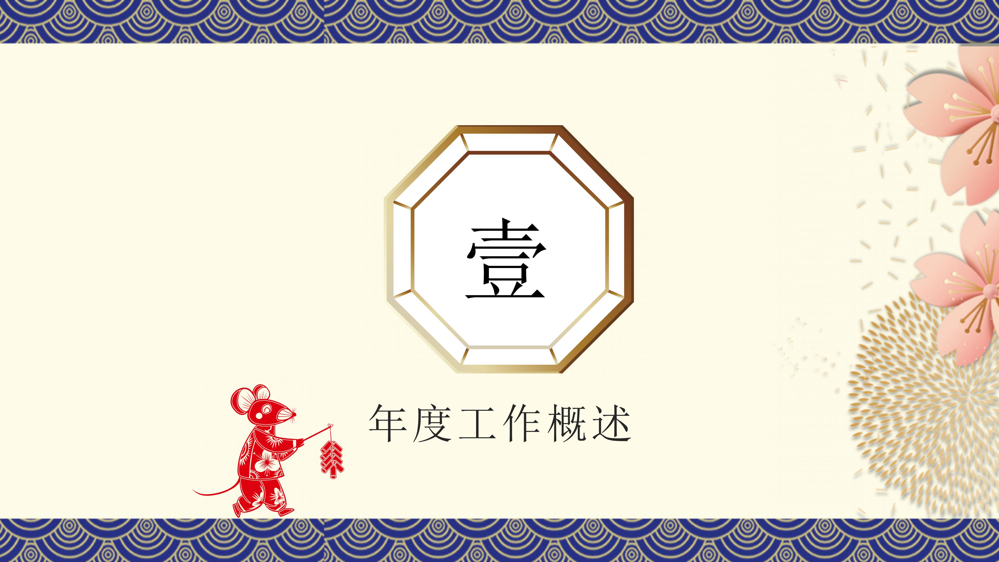 鼠年年度工作总结ppt模板