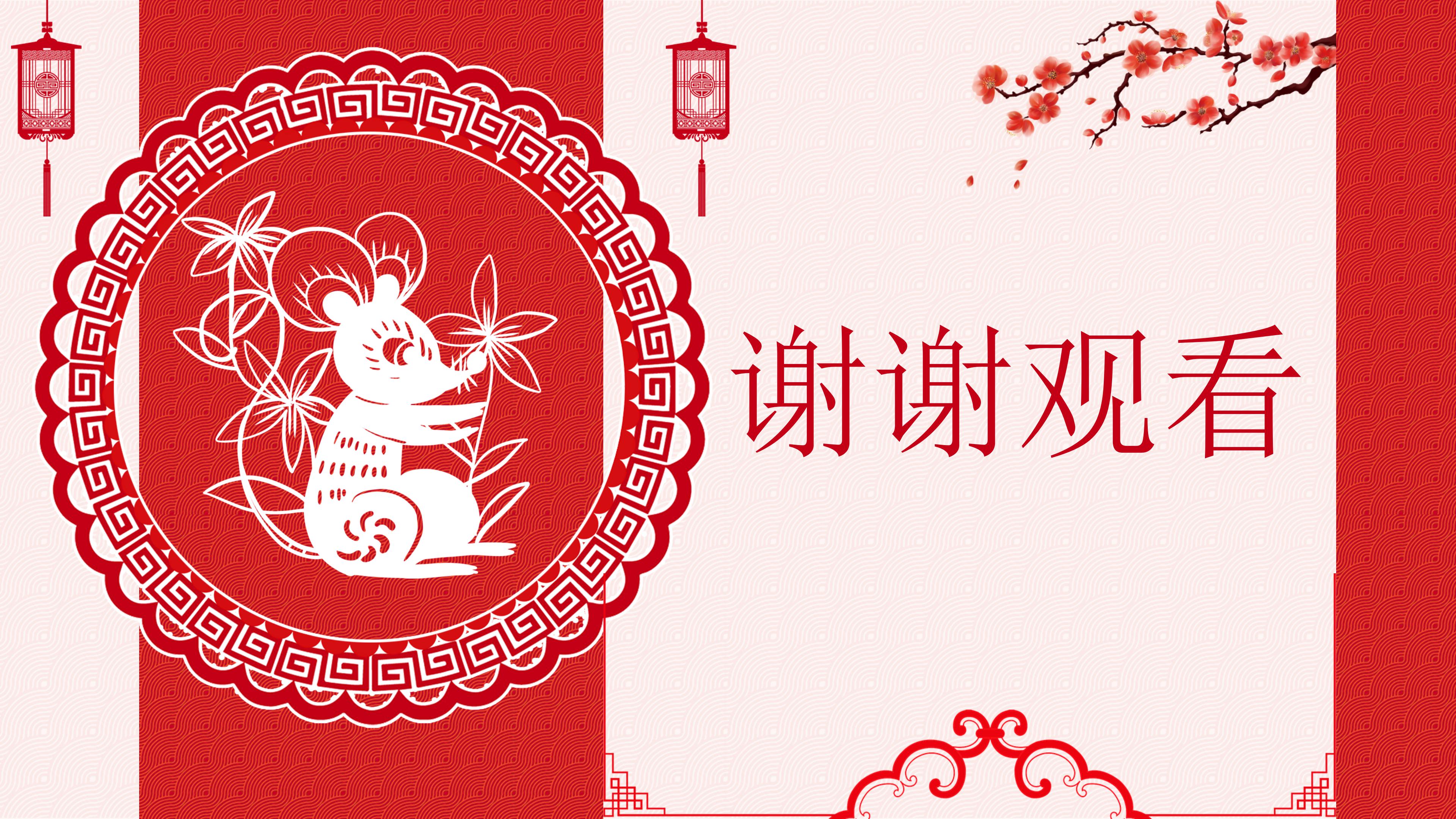 鼠年年终新年计划ppt模板