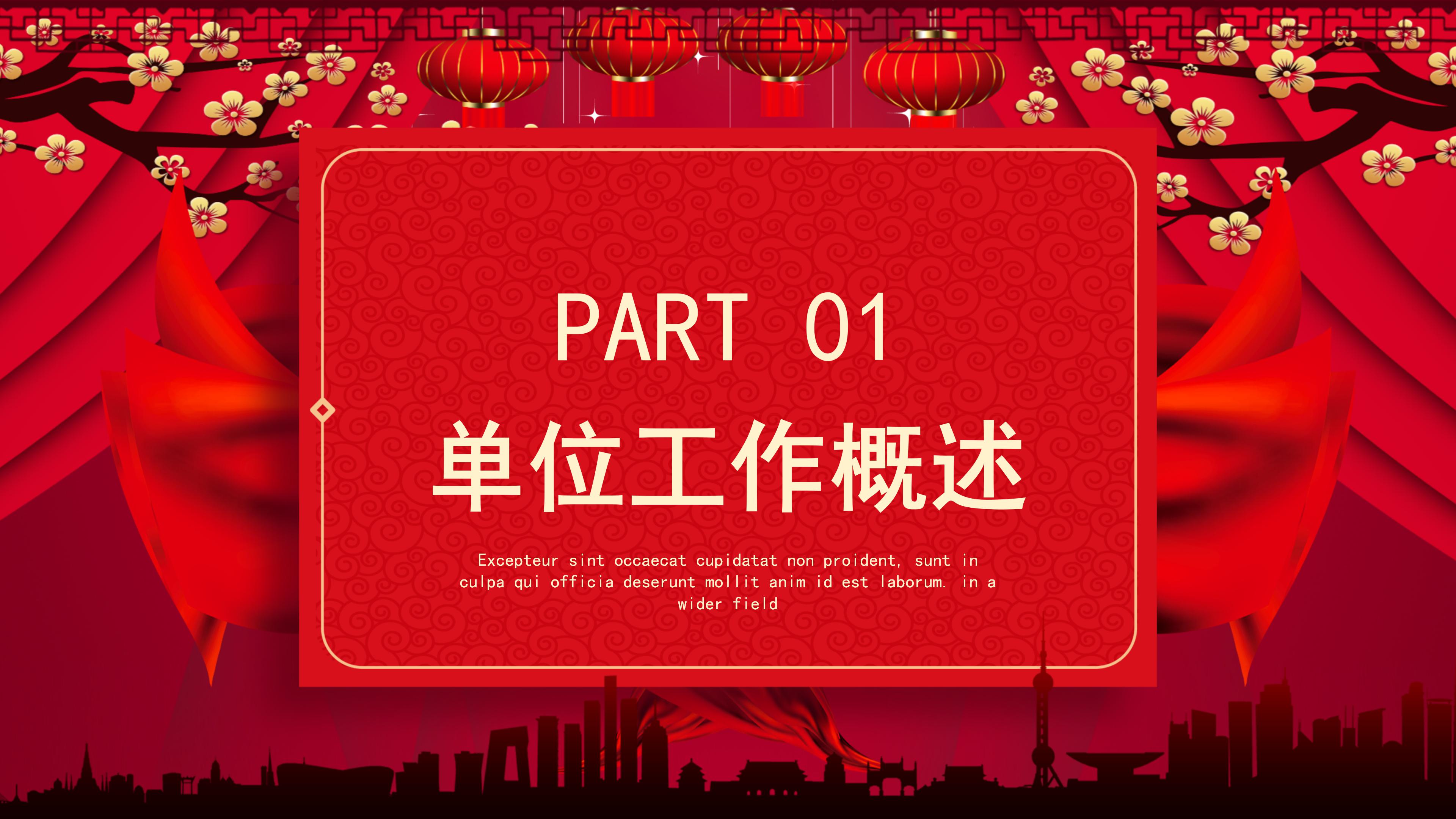 鼠年新年工作总结ppt模板