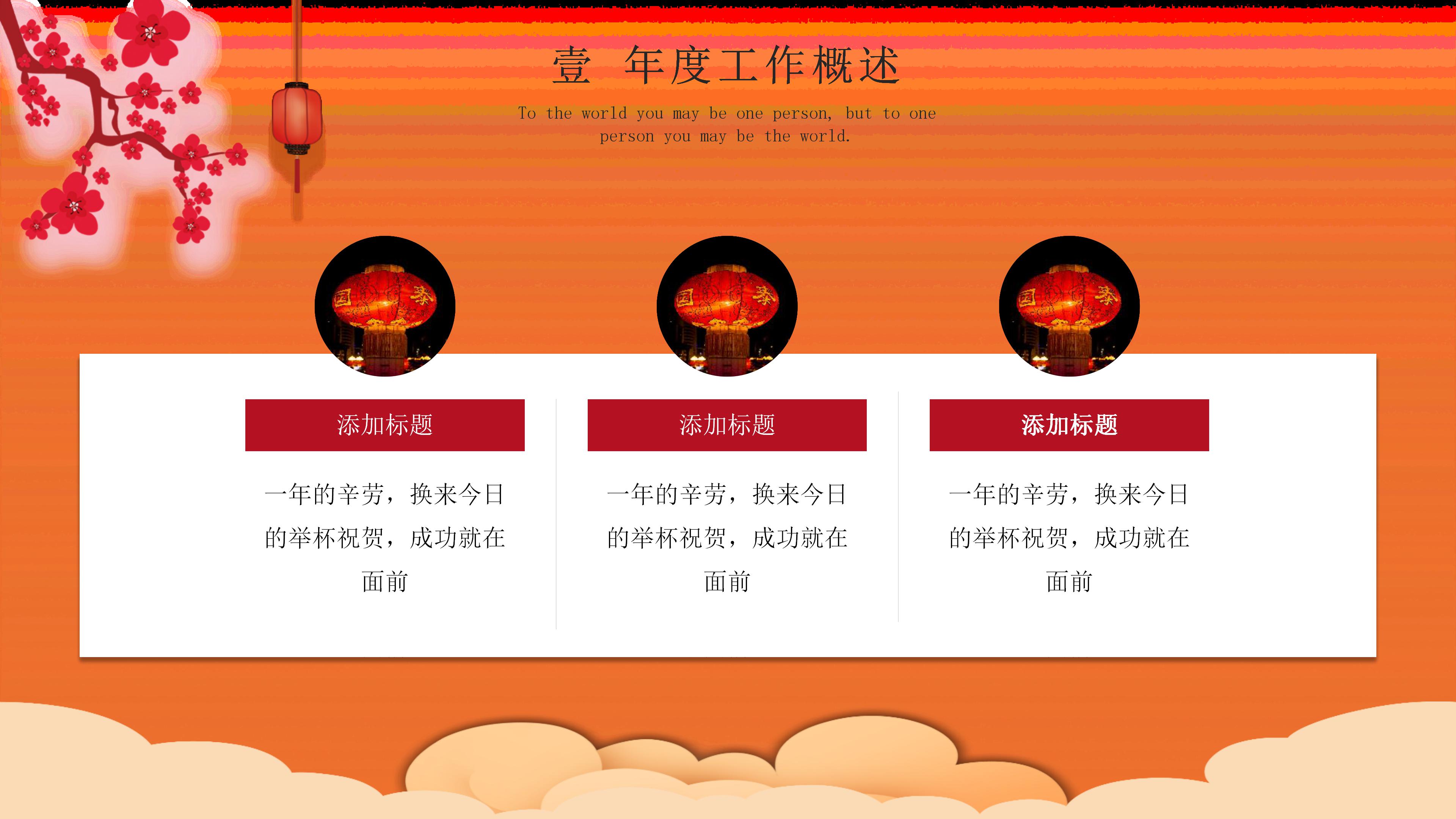 鼠年公司年终总结ppt模板