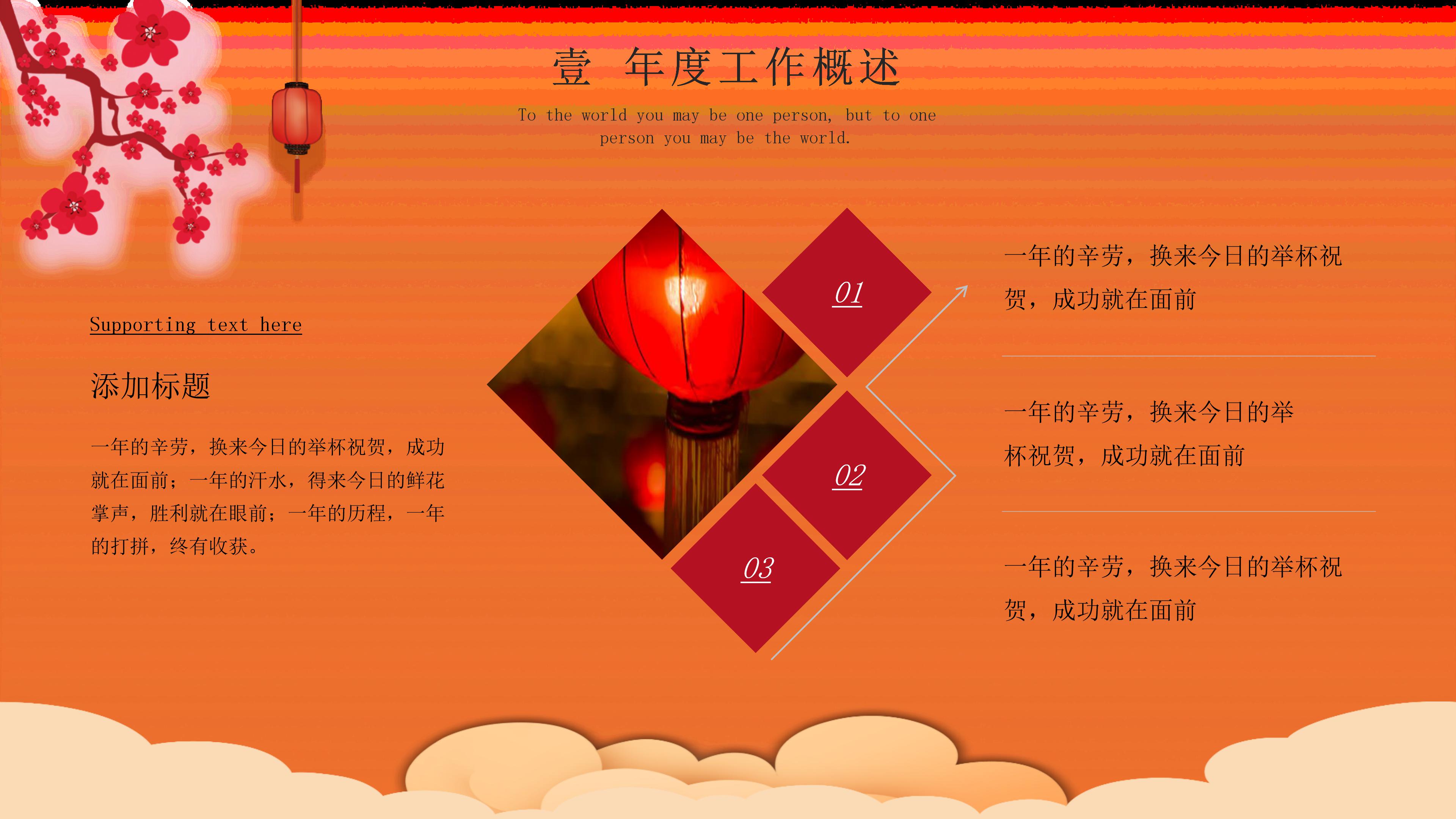 鼠年公司年终总结ppt模板