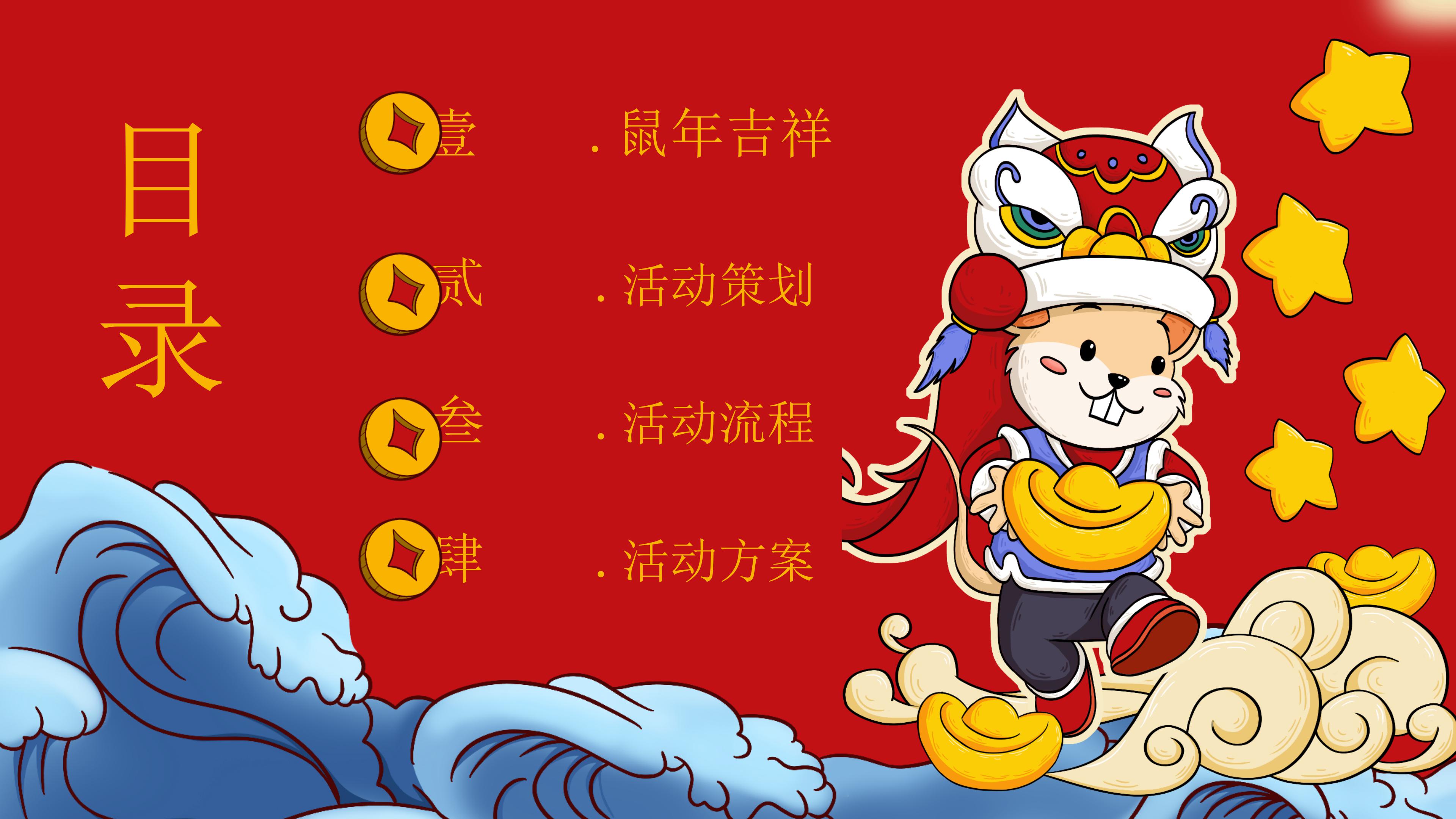 鼠年吉祥活动策划ppt模板