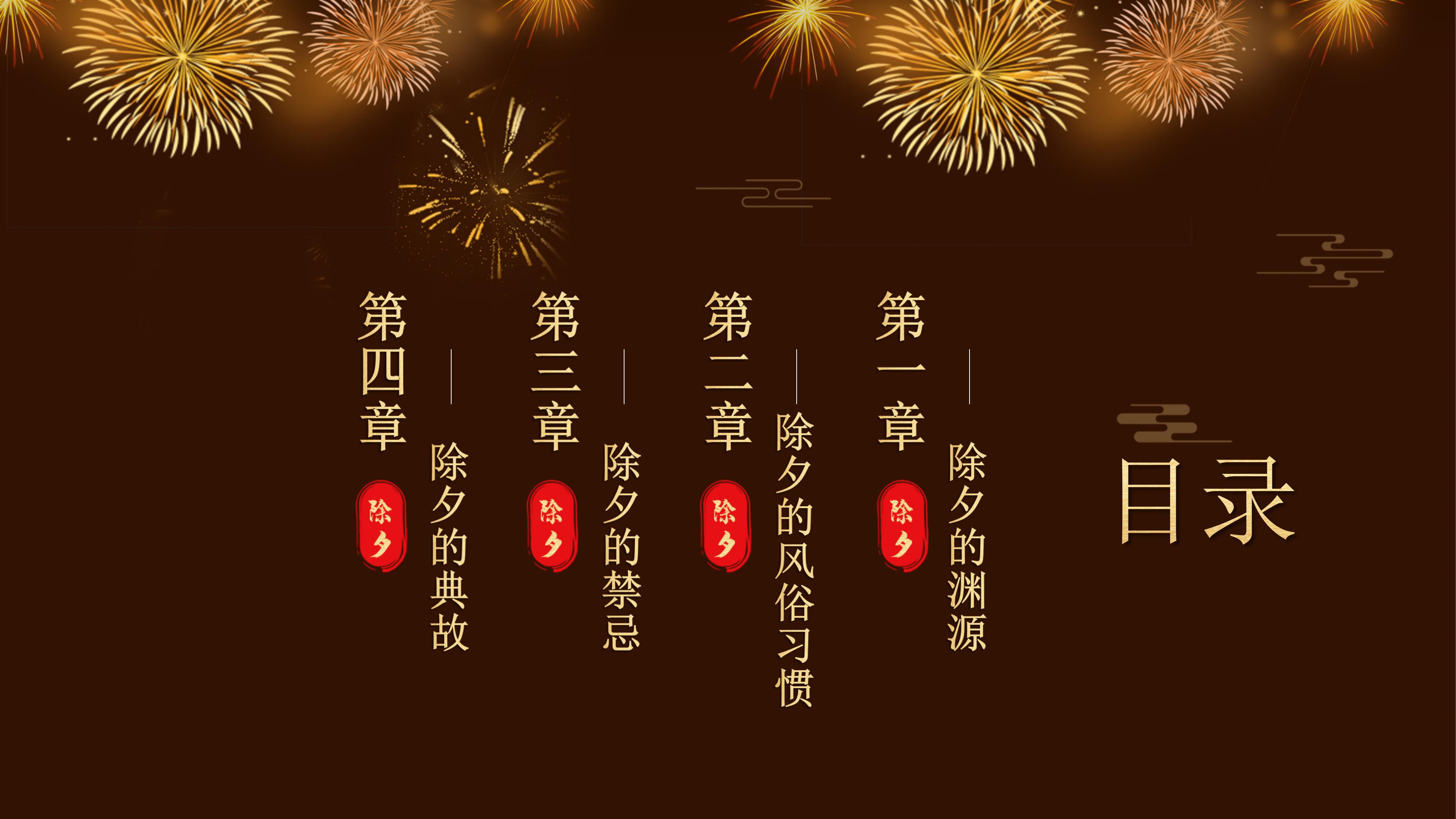 鼠年新年风俗习惯ppt模板