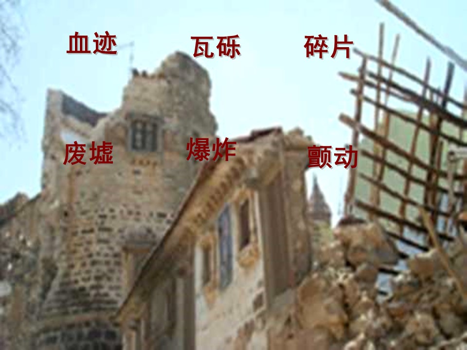 地震中的父与子ppt课件模板