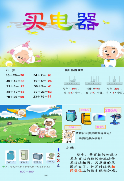 买电器课件ppt模板