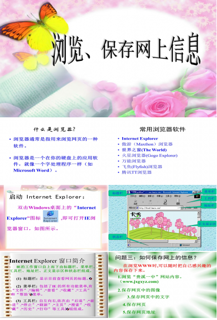 浏览、保存网上信息课件ppt模板