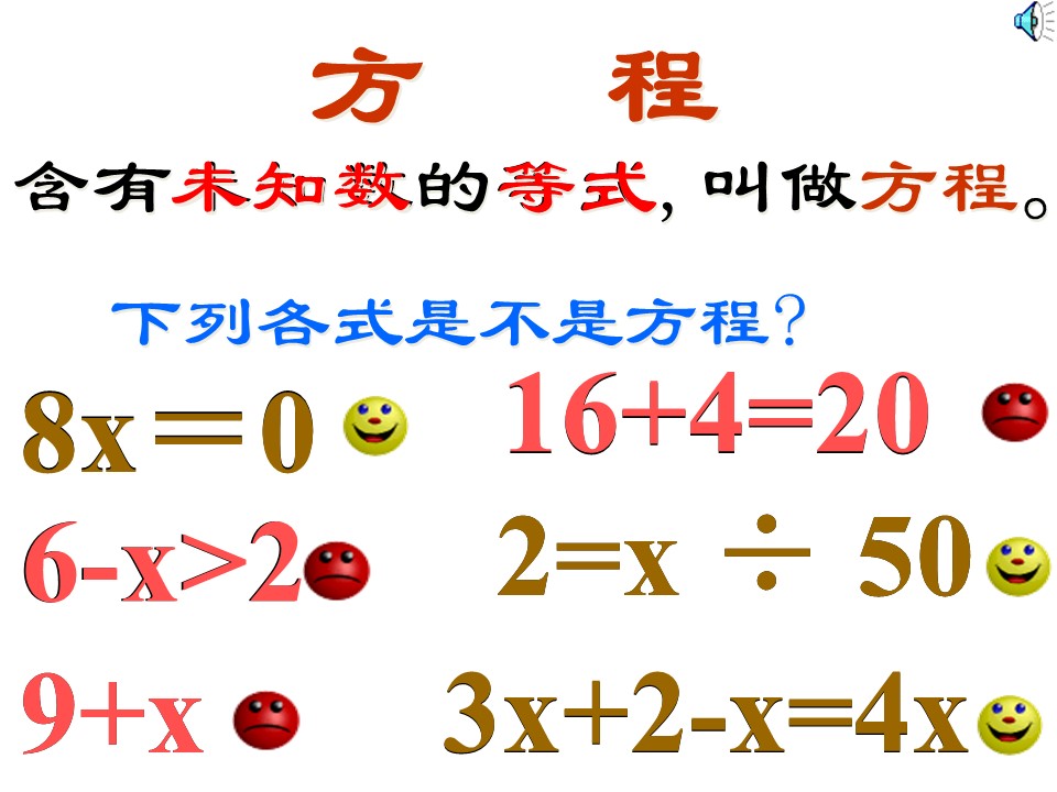 简易方程式ppt模板