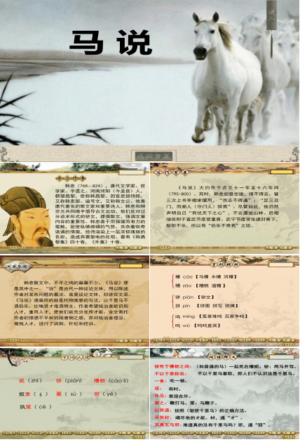 马说课件PPT模板