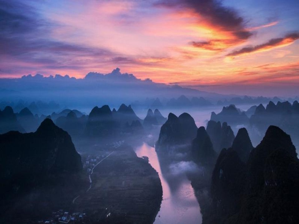 桂林山水课件ppt模板