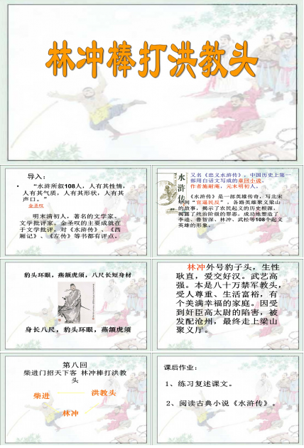 林冲棒打洪教头课件ppt模板
