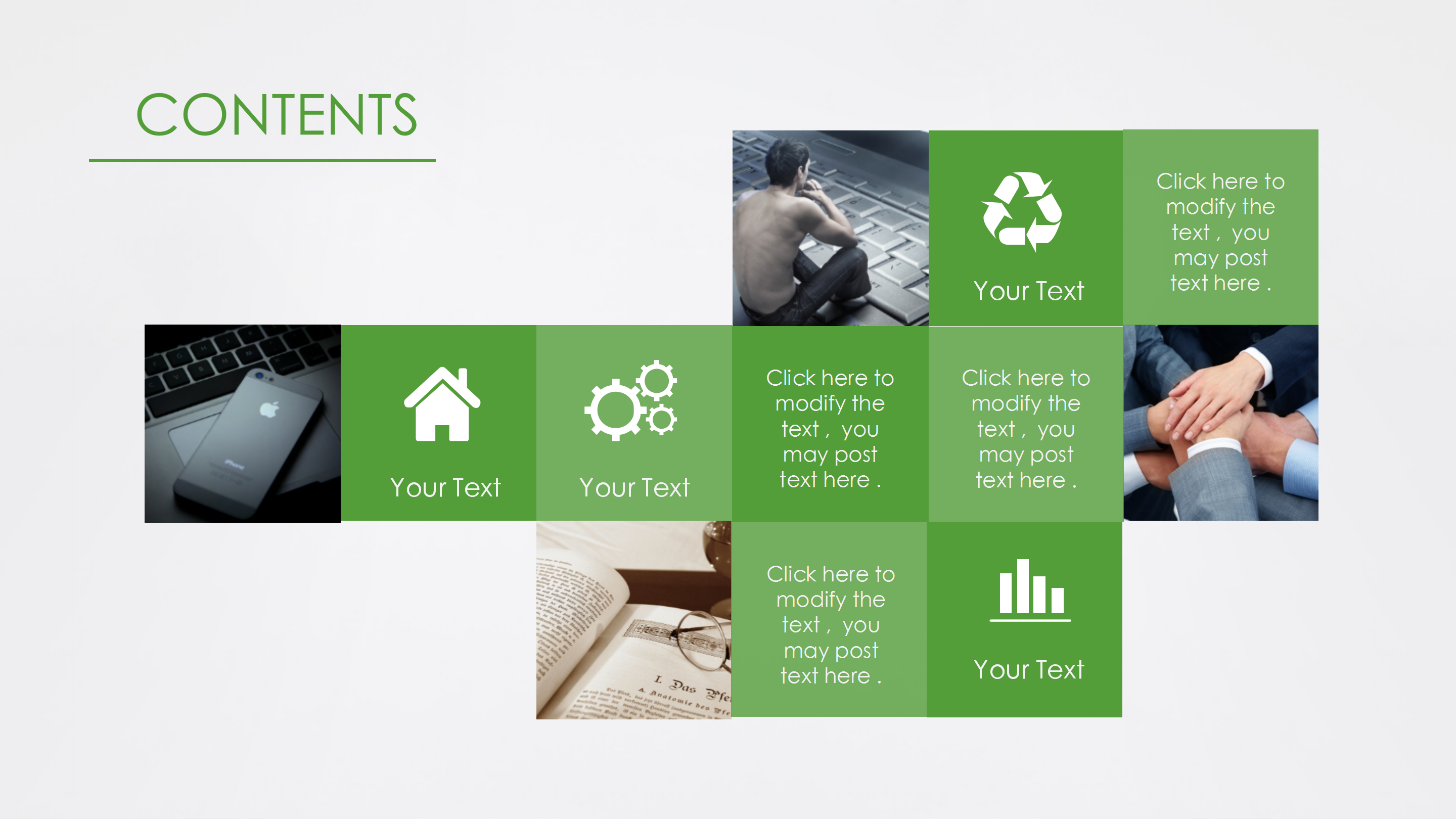 小清新商务范欧美风PPT模板