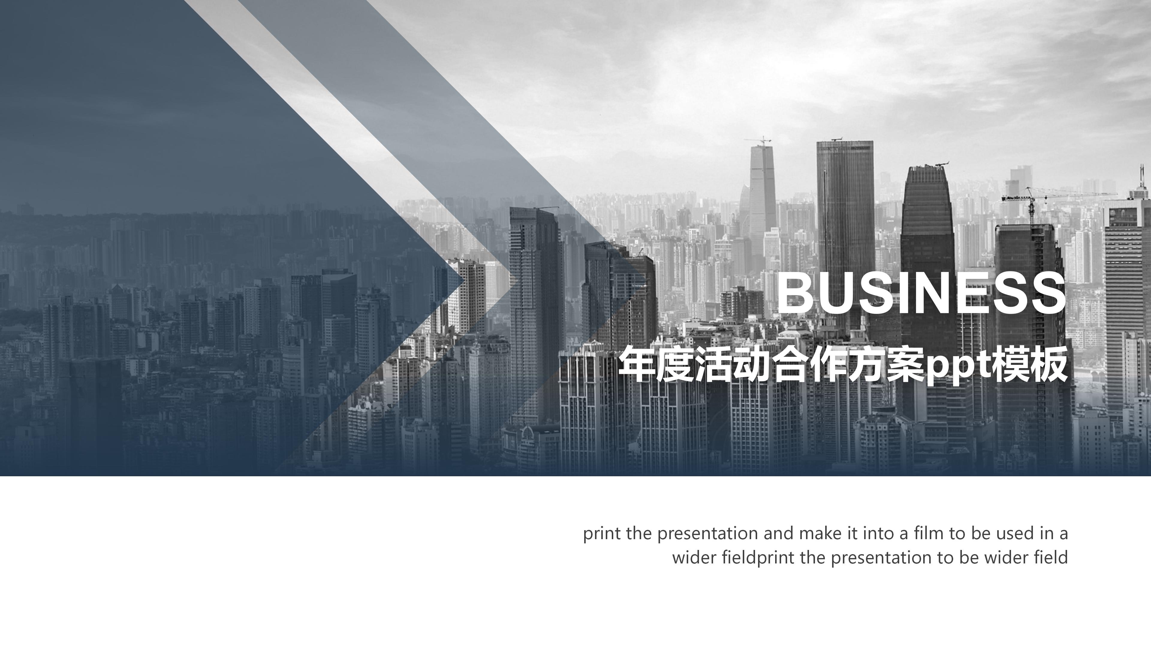 年度活动合作方案ppt模板