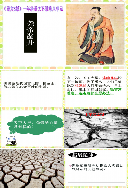 27尧帝凿井ppt模板