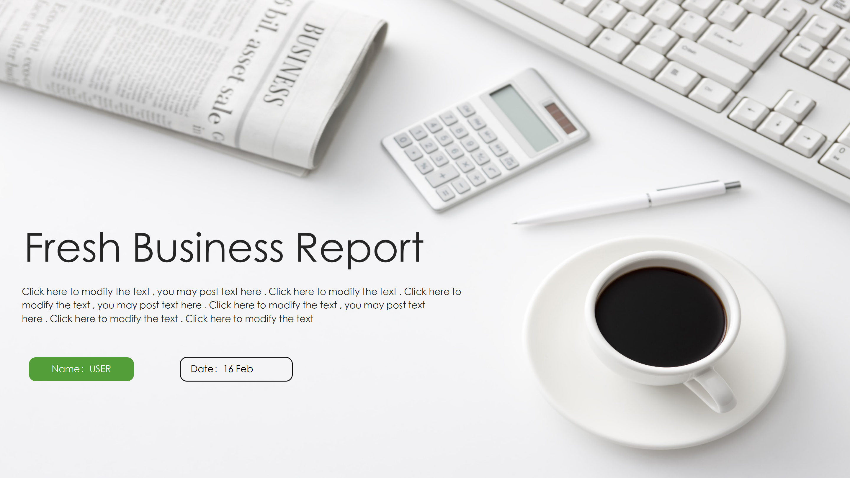 小清新商务范欧美风PPT模板