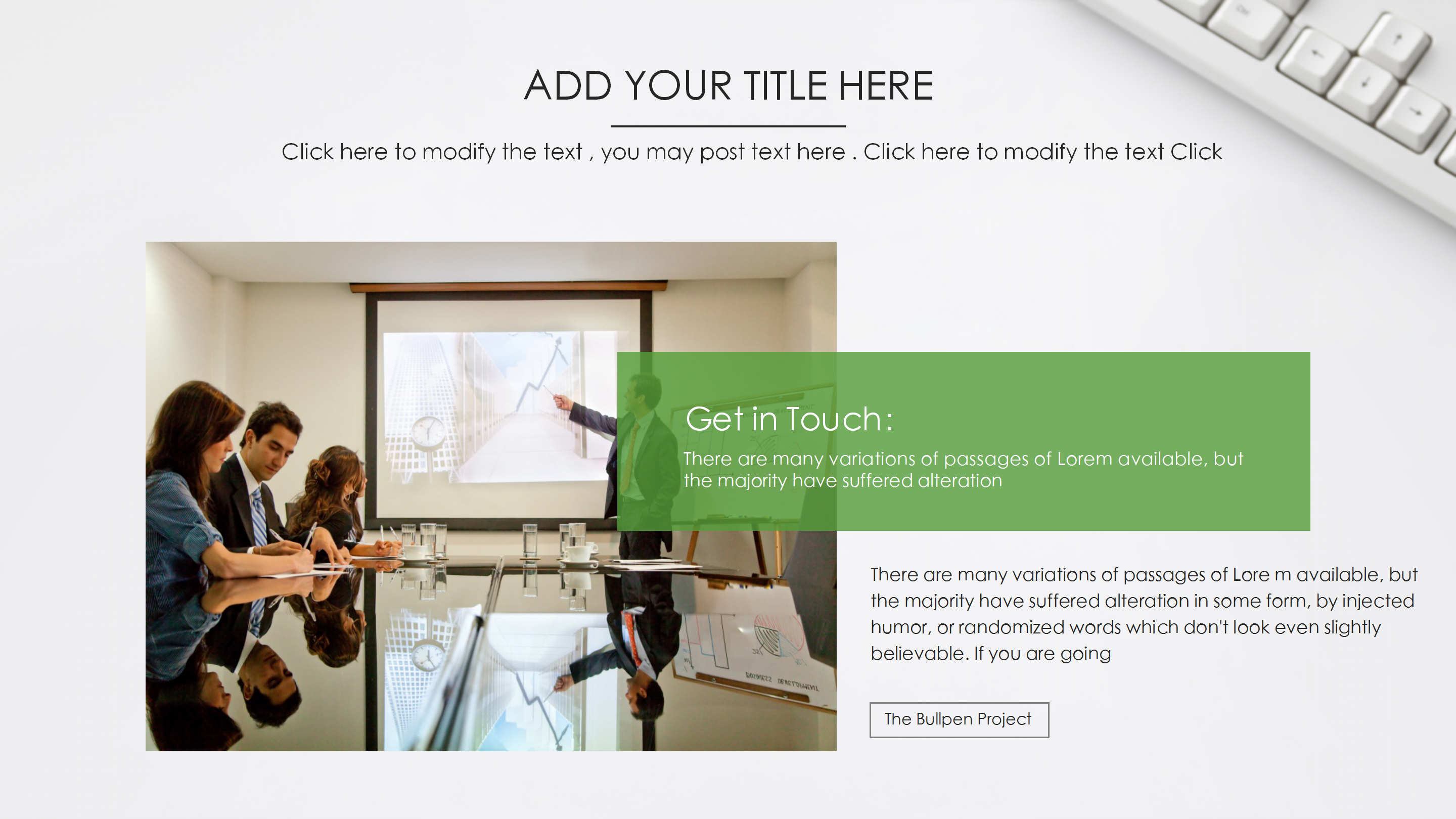 小清新商务范欧美风PPT模板