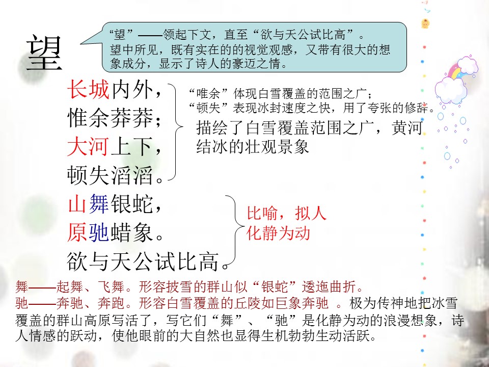 古诗沁园春-雪ppt模板