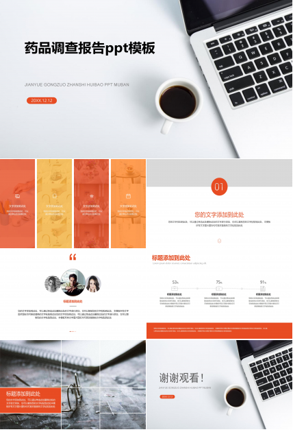 药品调查报告ppt模板