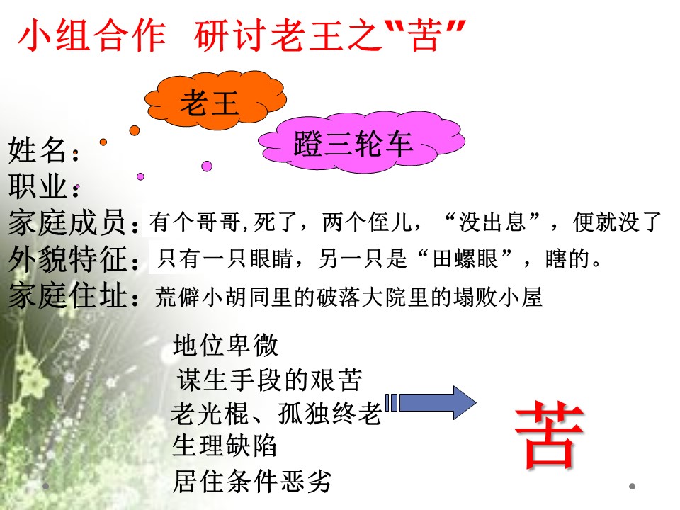 秋鄂教版老王ppt模板