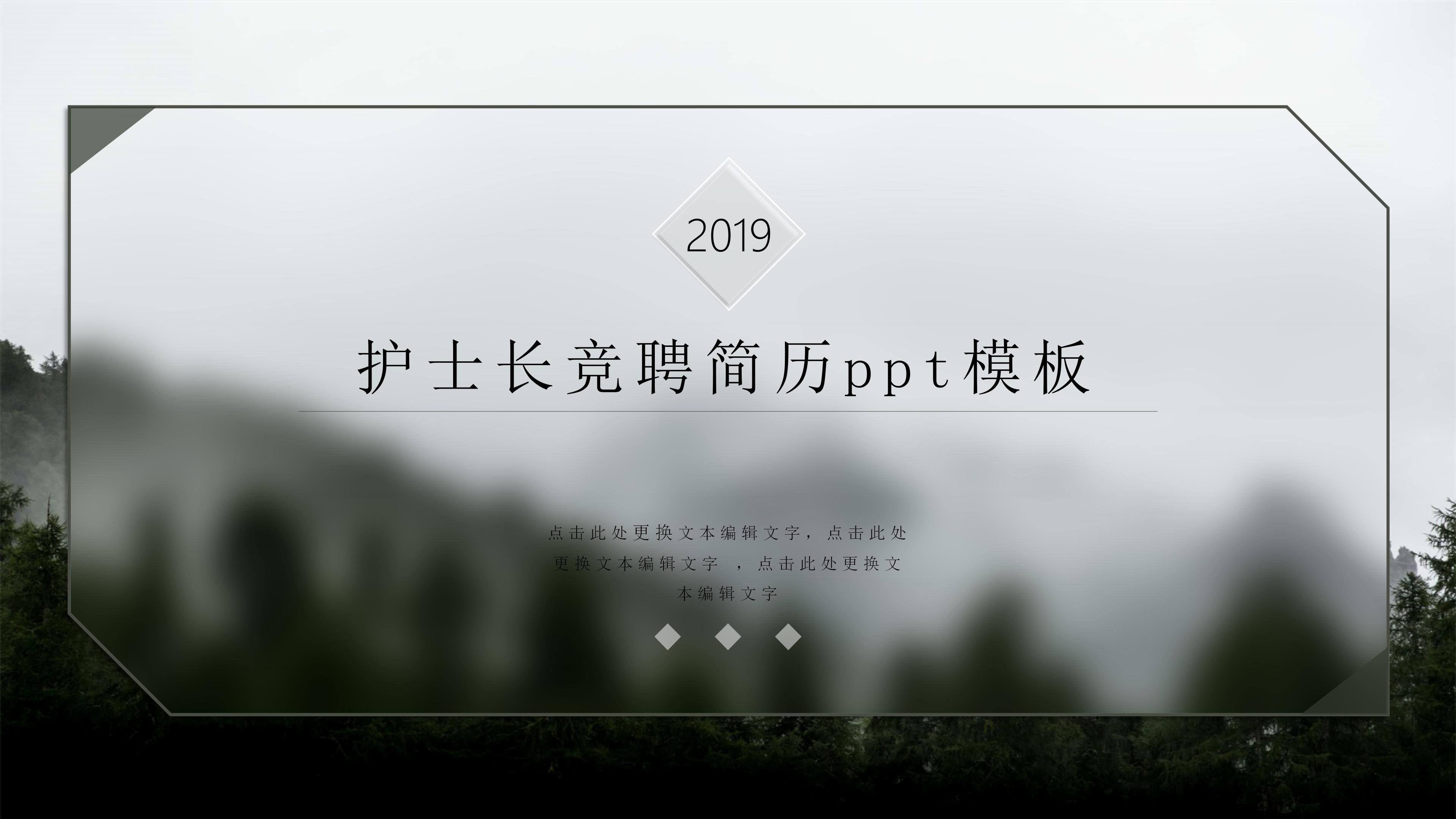 护士长竞聘简历ppt模板