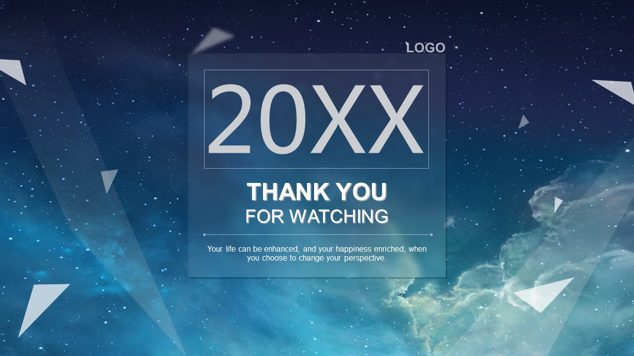 蓝色的天空个人总结ppt模板