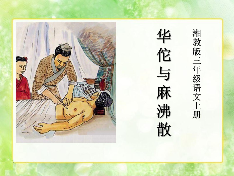 麻醉相关-华佗与麻沸散ppt课件