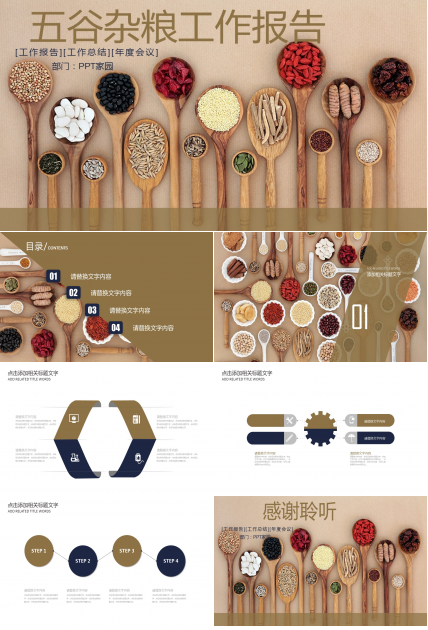 杂粮养生工作报告ppt模板