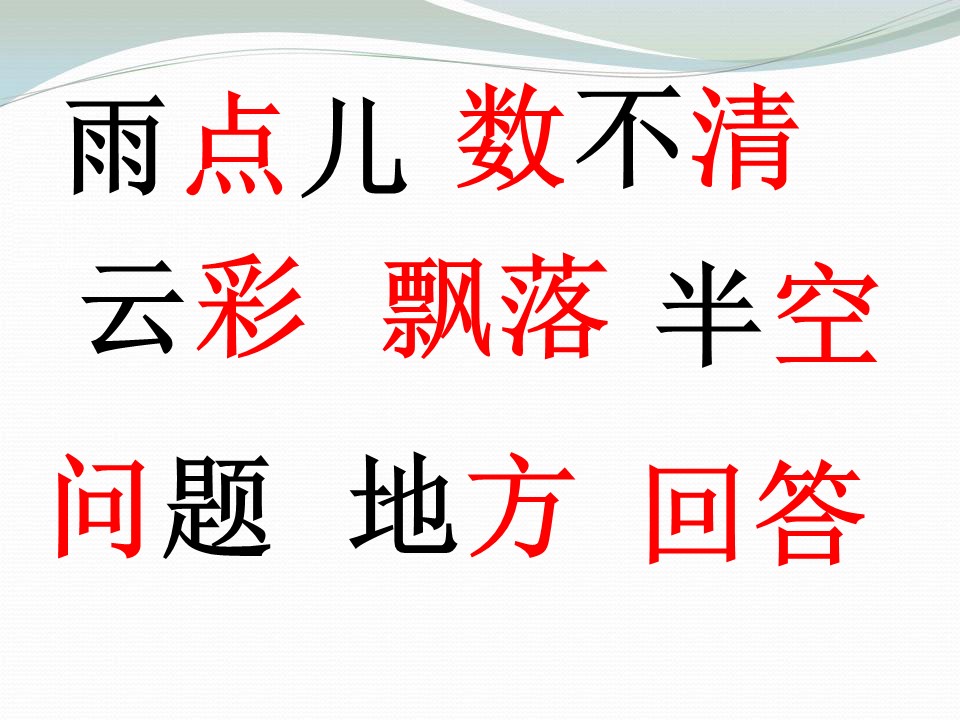 一年级语文雨点儿课件ppt