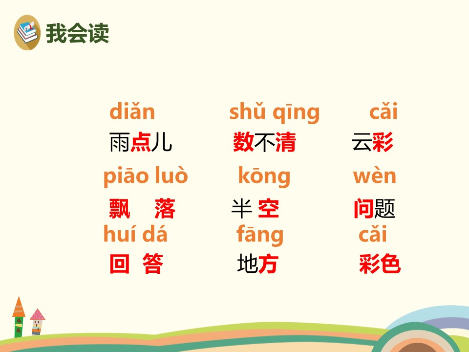 一年级语文雨点儿ppt模板