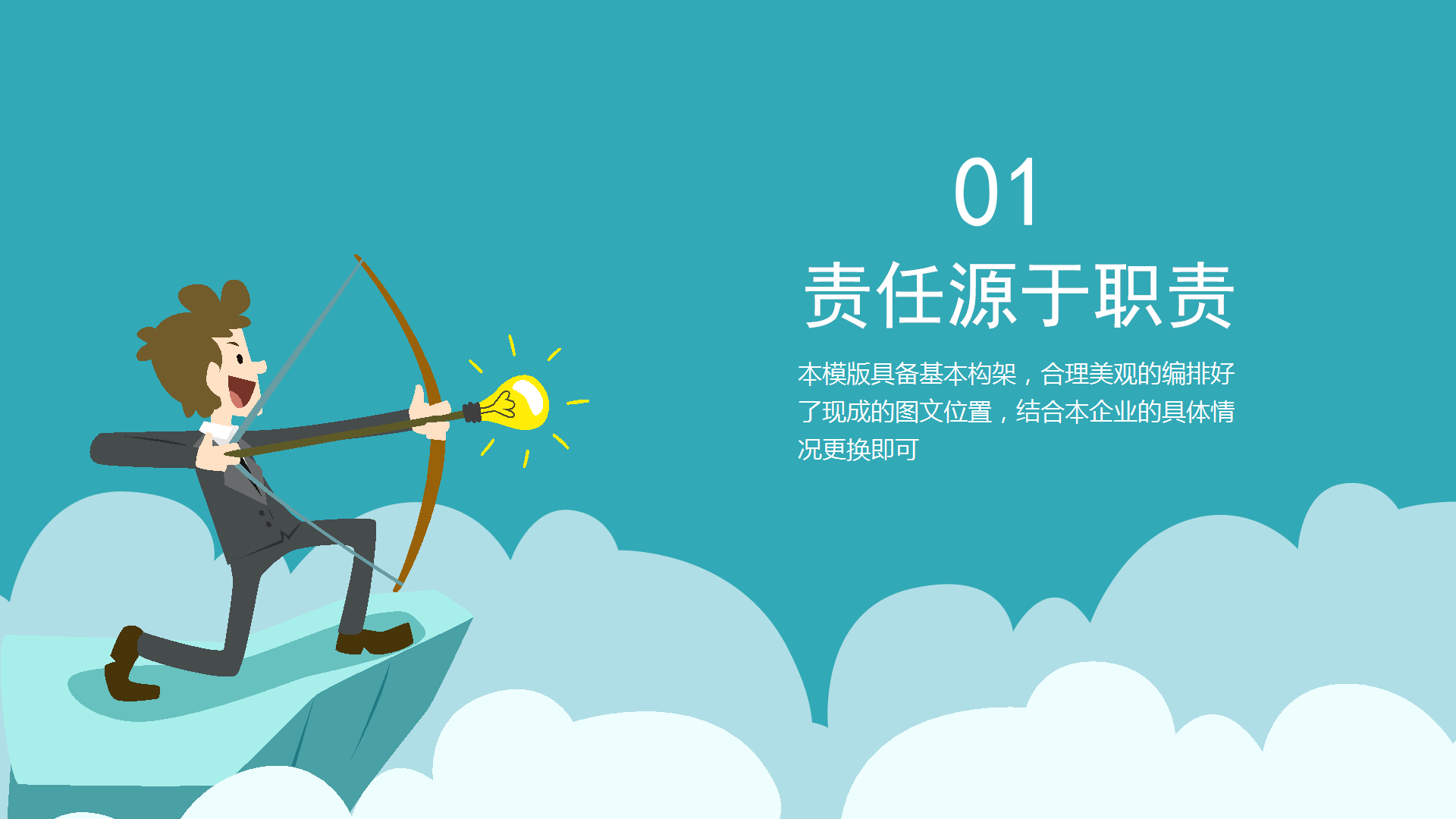 责任与执行力企业员工培训PPT模板