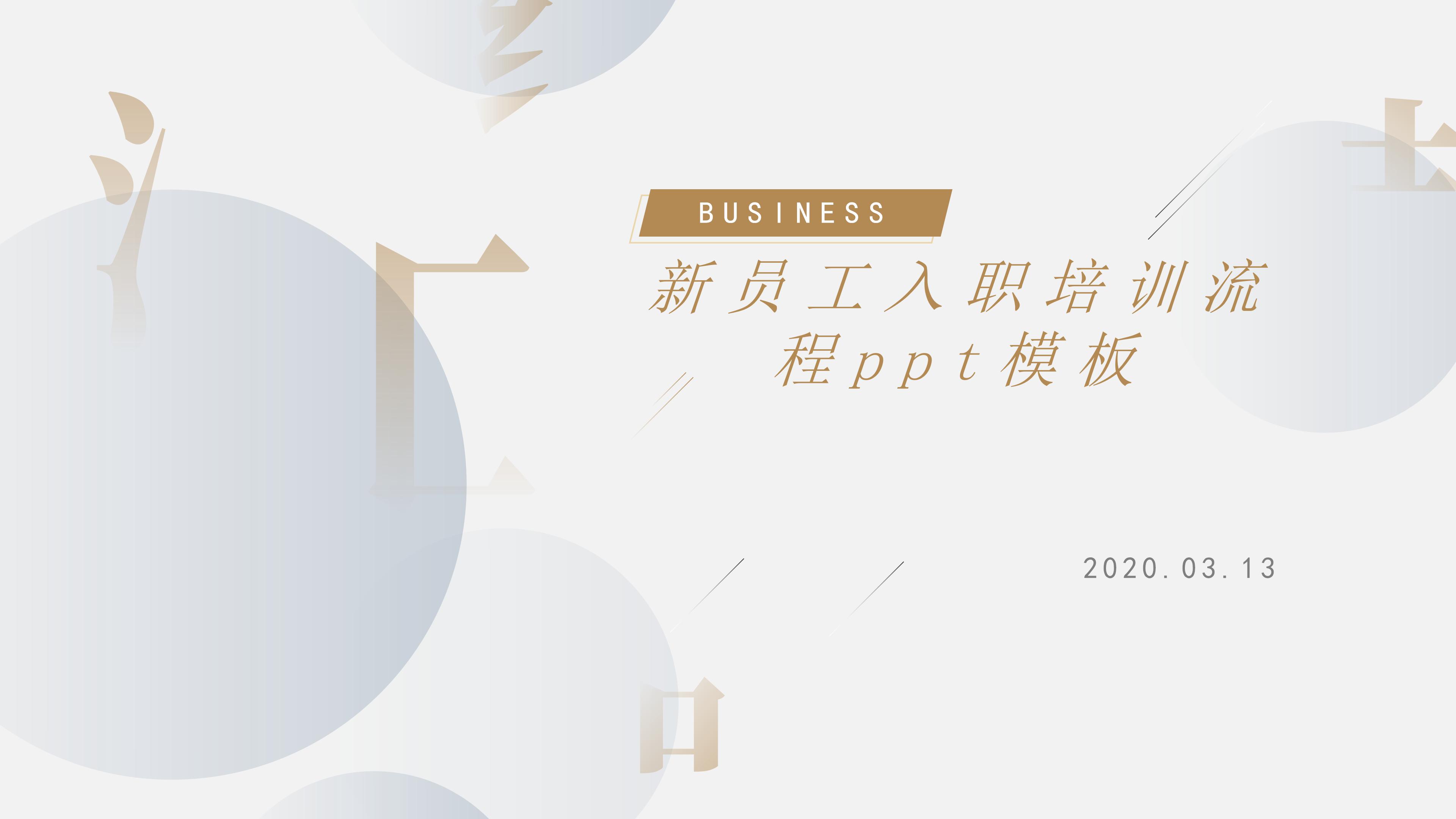 新员工入职培训流程ppt模板