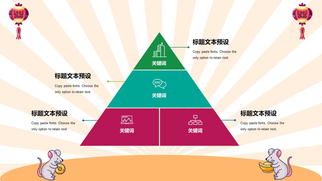 中国风春节主题年终总结新年工作计划ppt模板