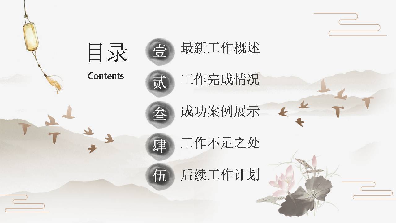 简约大气中国风工作总结报告ppt模板